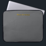 Personalize With Name Gray   Orange Laptop Fodral<br><div class="desc">Style: Neoprene Laptop Sleeve 15 inch Protect your laptop with a custom laptop sleeve. Made with 100% neoprene, these lightweight and water resistant sleeves look great with your photos, text, or designs. Great for travel or just day-to-day use, custom laptop sleeves come in three sizes to fit your device and...</div>