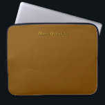 Personalize With Name Initials Brown      Laptop Fodral<br><div class="desc">Style: Neoprene Laptop Sleeve 15 inch Protect your laptop with a custom laptop sleeve. Made with 100% neoprene, these lightweight and water resistant sleeves look great with your photos, text, or designs. Great for travel or just day-to-day use, custom laptop sleeves come in three sizes to fit your device and...</div>