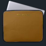 Personalize With Name Initials Brown      Laptop Fodral<br><div class="desc">Style: Neoprene Laptop Sleeve 15 inch Protect your laptop with a custom laptop sleeve. Made with 100% neoprene, these lightweight and water resistant sleeves look great with your photos, text, or designs. Great for travel or just day-to-day use, custom laptop sleeves come in three sizes to fit your device and...</div>
