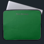 Personalize With Name Initials Green   Laptop Fodral<br><div class="desc">Style: Neoprene Laptop Sleeve 15 inch Protect your laptop with a custom laptop sleeve. Made with 100% neoprene, these lightweight and water resistant sleeves look great with your photos, text, or designs. Great for travel or just day-to-day use, custom laptop sleeves come in three sizes to fit your device and...</div>