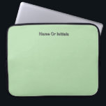 Personalize With Name Initials Mint Green       Laptop Fodral<br><div class="desc">Style: Neoprene Laptop Sleeve 15 inch Protect your laptop with a custom laptop sleeve. Made with 100% neoprene, these lightweight and water resistant sleeves look great with your photos, text, or designs. Great for travel or just day-to-day use, custom laptop sleeves come in three sizes to fit your device and...</div>