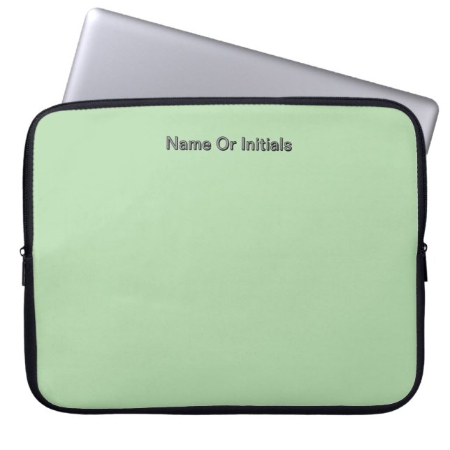 Personalize With Name Initials Mint Green       Laptop Fodral (Framsidan)