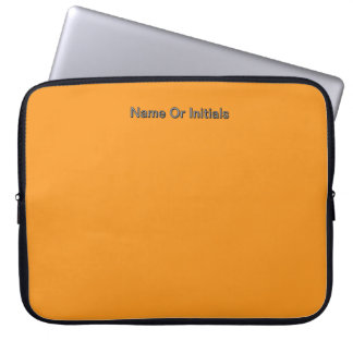 Personalize With Name Initials Orange      Laptop Fodral