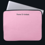 Personalize With Name Initials Pink      Laptop Fodral<br><div class="desc">Style: Neoprene Laptop Sleeve 15 inch Protect your laptop with a custom laptop sleeve. Made with 100% neoprene, these lightweight and water resistant sleeves look great with your photos, text, or designs. Great for travel or just day-to-day use, custom laptop sleeves come in three sizes to fit your device and...</div>