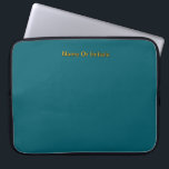 Personalize With Name Initials Teal     Laptop Fodral<br><div class="desc">Style: Neoprene Laptop Sleeve 15 inch Protect your laptop with a custom laptop sleeve. Made with 100% neoprene, these lightweight and water resistant sleeves look great with your photos, text, or designs. Great for travel or just day-to-day use, custom laptop sleeves come in three sizes to fit your device and...</div>