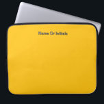 Personalize With Name Initials Yellow      Laptop Fodral<br><div class="desc">Style: Neoprene Laptop Sleeve 15 inch Protect your laptop with a custom laptop sleeve. Made with 100% neoprene, these lightweight and water resistant sleeves look great with your photos, text, or designs. Great for travel or just day-to-day use, custom laptop sleeves come in three sizes to fit your device and...</div>