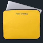 Personalize With Name Initials Yellow      Laptop Fodral<br><div class="desc">Style: Neoprene Laptop Sleeve 15 inch Protect your laptop with a custom laptop sleeve. Made with 100% neoprene, these lightweight and water resistant sleeves look great with your photos, text, or designs. Great for travel or just day-to-day use, custom laptop sleeves come in three sizes to fit your device and...</div>