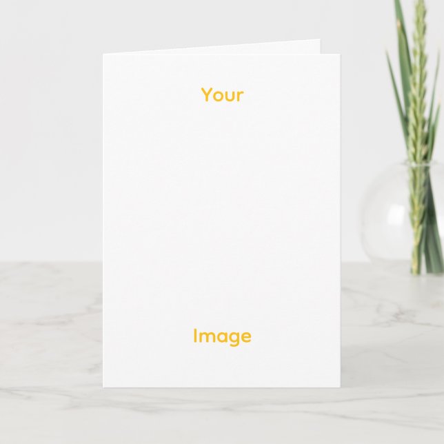 Personalize With Your Image Christmas Greeting  Kort (Framsida)