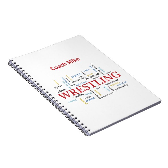 Personalize, Wrestling Coach Tack i Ord Anteckningsbok (Högra Sidan)