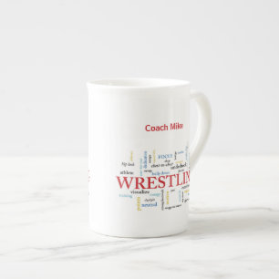 Personalize, Wrestling Coach Tack i Ord Benporslin Mugg