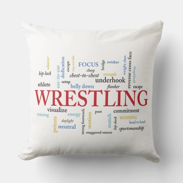 Personalize, Wrestling Coach Tack i Ord Kudde (Framsida)