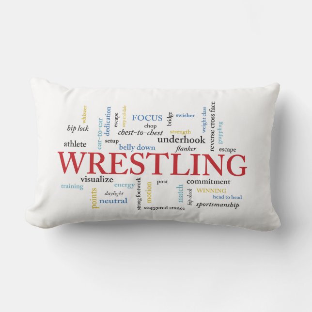 Personalize, Wrestling Coach Tack i Ord Lumbarkudde (Framsida)