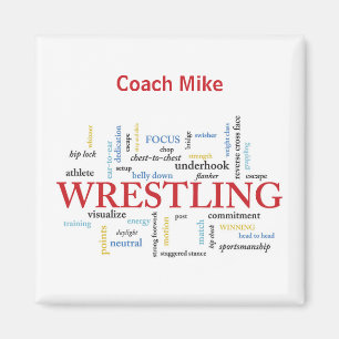 Personalize, Wrestling Coach Tack i Ord Magnet