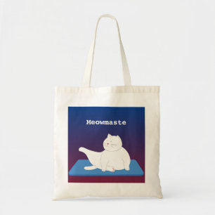 Personalize Yoga Cat Tote Bag Tygkasse