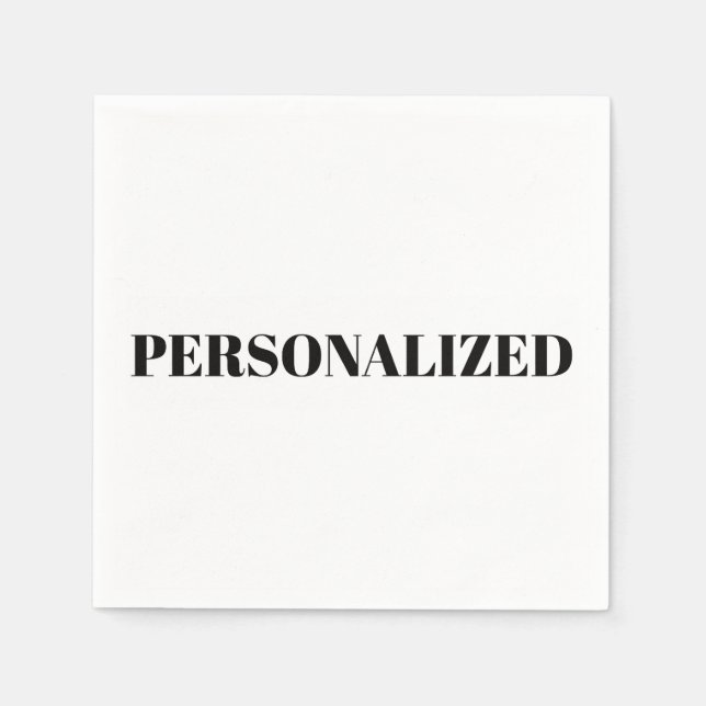 Personalize Your Own Pappersservett (Framsidan)