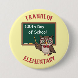 Personalized 100th Day of School Owl & Chalkboard Knapp
