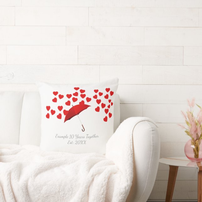 Personalized 10 Years Together Anniversary Kudde (Soffa)