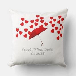 Personalized 10 Years Together Anniversary Kudde