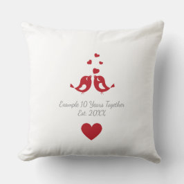 Personalized 10 Years Together Anniversary Kudde