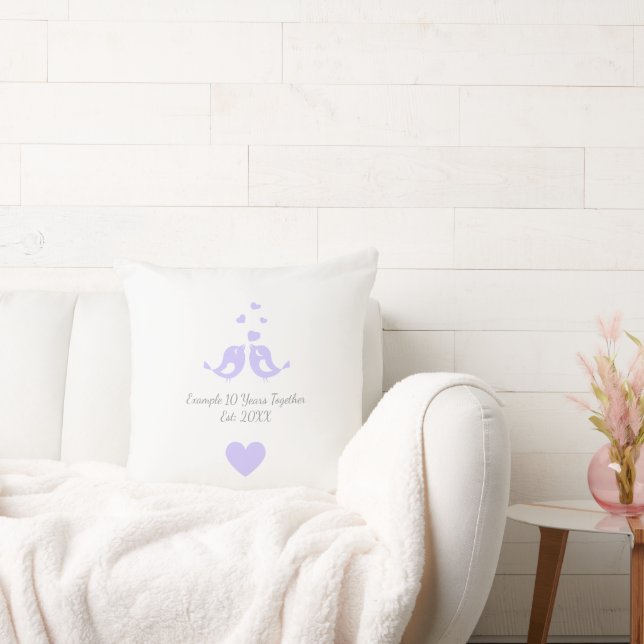Personalized 10 Years Together Anniversary Kudde (Soffa)