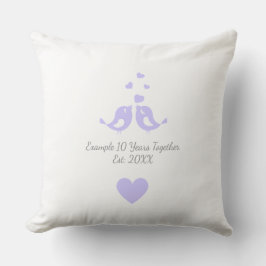 Personalized 10 Years Together Anniversary Kudde