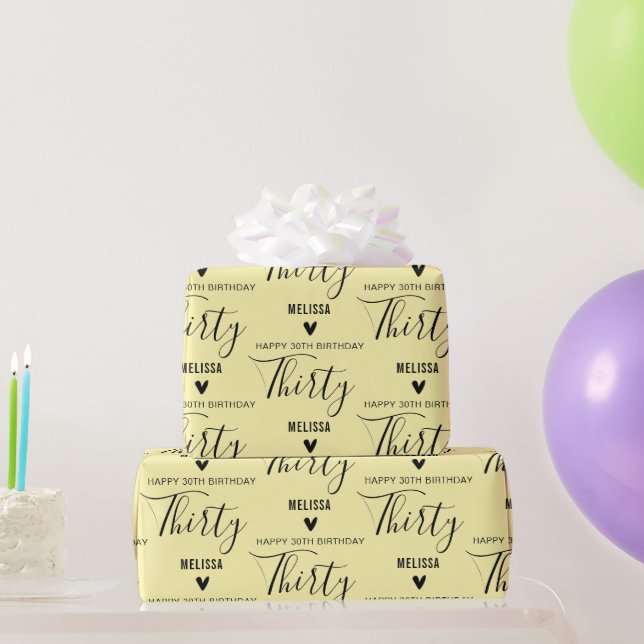 Personalized 10th 20th 30th 40th 50 Birthday Party Presentpapper (Festgåvor)