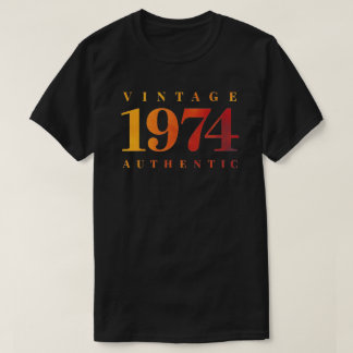 Personalized 1974 Print, Retro Inspired Birthday T Shirt