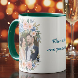Personalized 1st Anniversary Photo Mug Mugg
