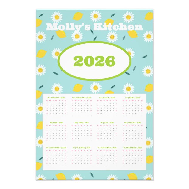 Personalized 2026 Calendar Fototryck (Framsidan)
