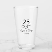 Personalized 25th Anniversary Gift Elegant Modern