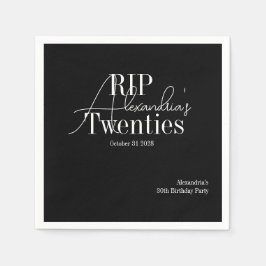 Personalized 30th birthday RIP 20s party Pappersservett