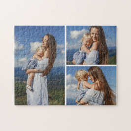 Personalized 3 Photo Collage Jigsaw Puzzle Pussel
