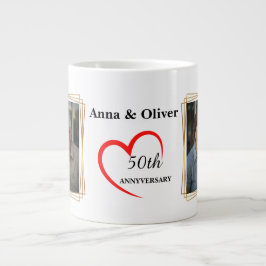 Personalized 50th Anniversary Photo Mug Jumbo Mugg