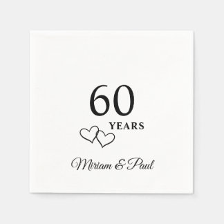 Personalized 60th Wedding Anniversary Party Pappersservett