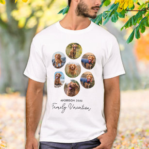 Personalized 7 Photo Collage Family Vacation T Shirt