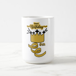 Personalized 9th Birthday King Crown Design Kaffemugg