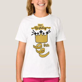 Personalized 9th Birthday King Crown Design T Shirt