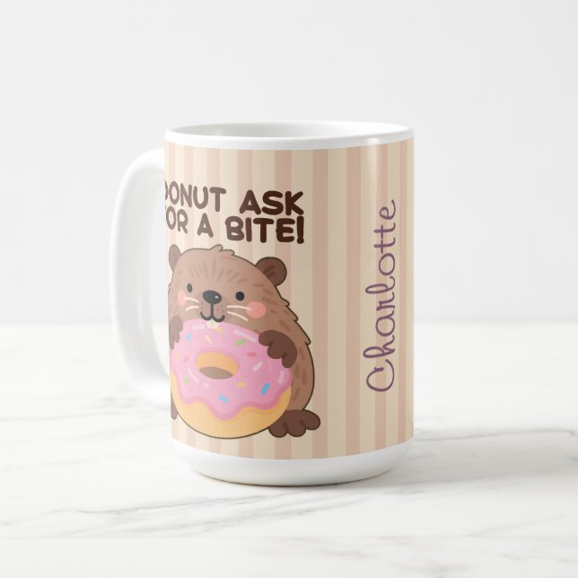 Personalized A fun play on words Castor & Dona Kaffemugg (Framsida vänster)