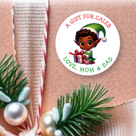 Personalized a Gift for You Christmas Gift Tags  Runt Klistermärke