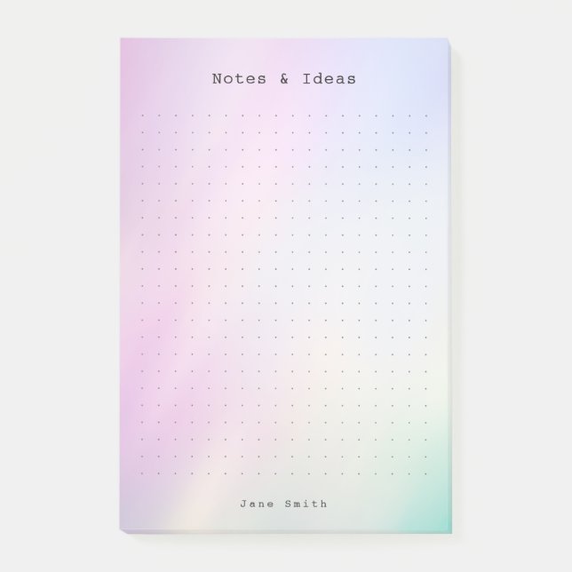 Personalized abstract pastel aesthetic dot Grid  Post-it Block (Framsida)