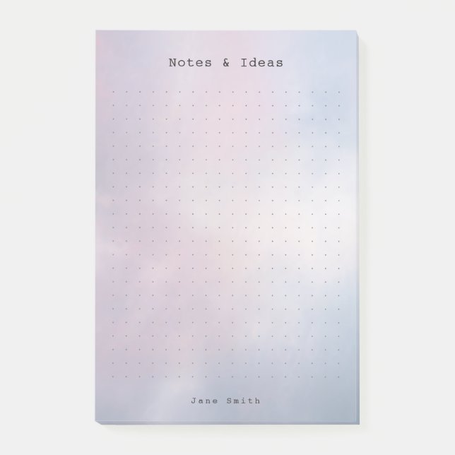 Personalized abstract pastel aesthetic dot Grid  Post-it Block (Framsida)