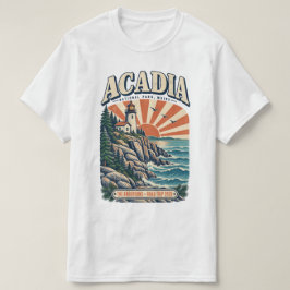 Personalized Acadia Maine Lighthouse T Shirt