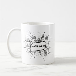 Personalized Accountant Name Minimalist Finance Kaffemugg