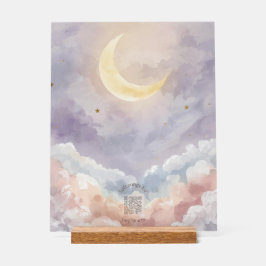 Personalized Acrylic Nursery Sign | Pastel Moon