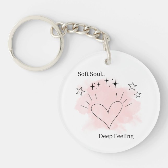 Personalized Aesthetic Watercolor Keychain (Framsidan)