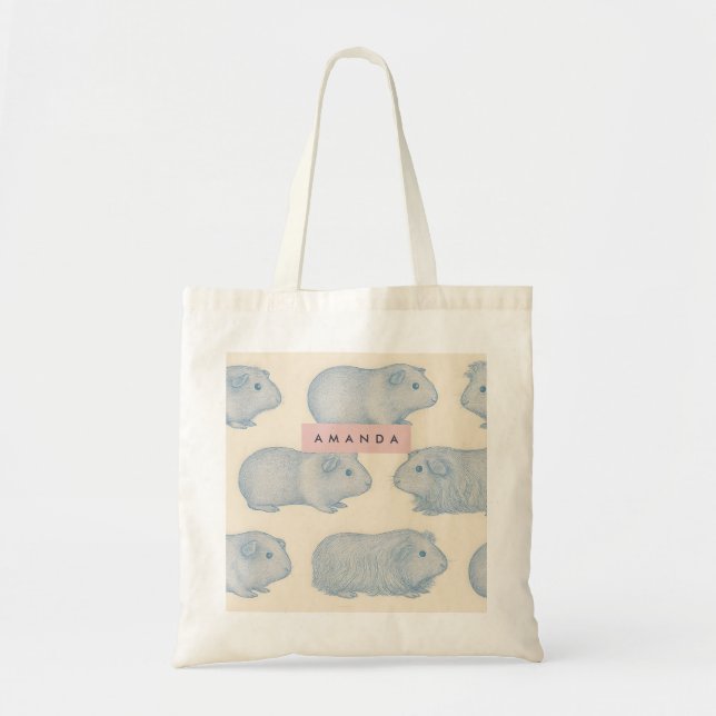 Personalized Aesthetically Guinea Pigs Pattern Tygkasse (Framsidan)