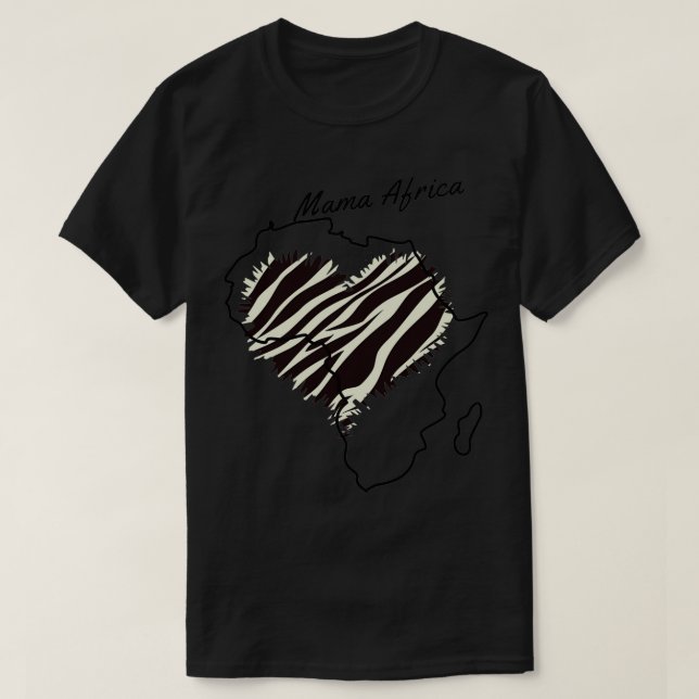 Personalized Africa mom T Shirt (Design framsida)
