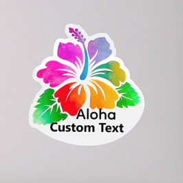 Personalized Aloha Hibiscus TropicalFlower Sticker Klistermärken