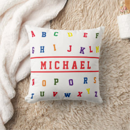 Personalized Alphabet  Throw Pillow Kudde
