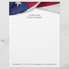 Personalized American Flag Company Name Business Brevhuvud
